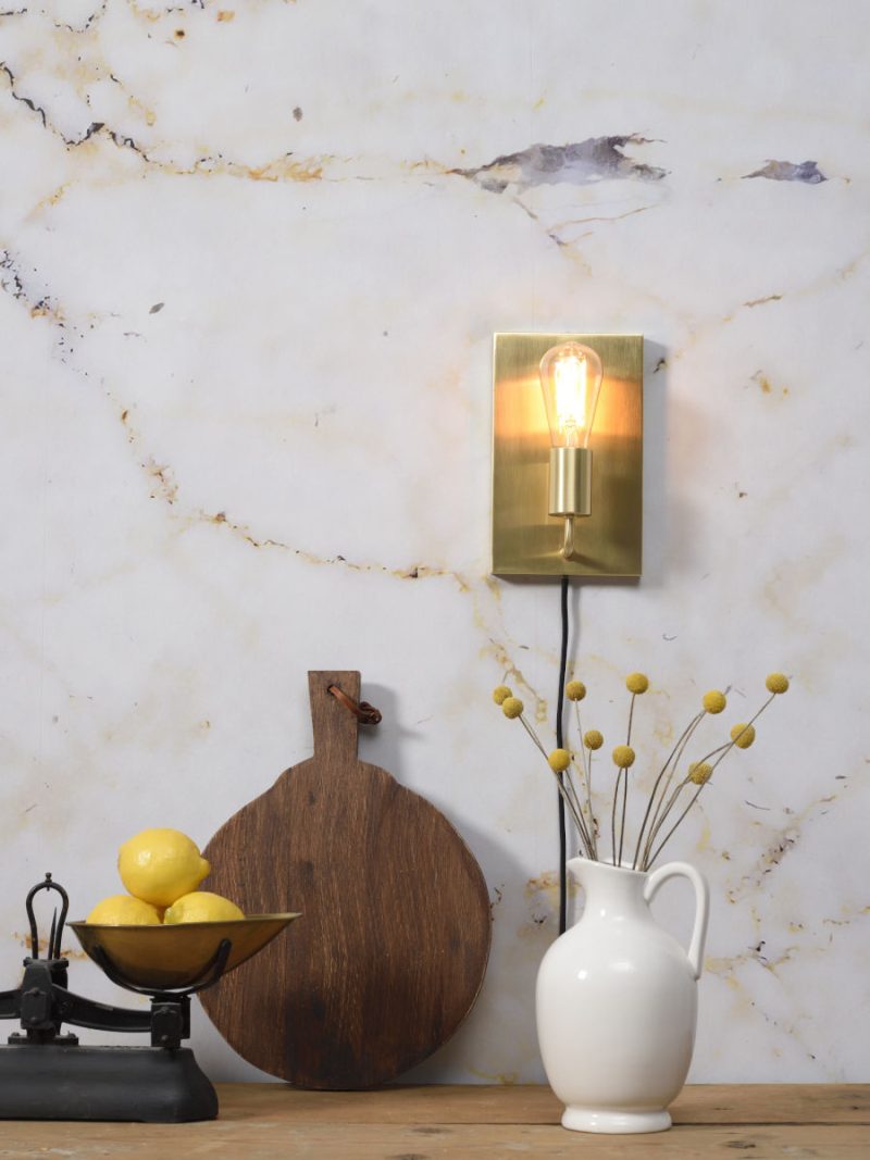 Rechthoekige minimalistische wandlamp goud It's About RoMi Madrid - Afbeelding 9