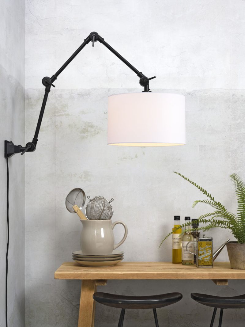 Retro metalen wandlamp wit It's About RoMi Amsterdam - Afbeelding 2