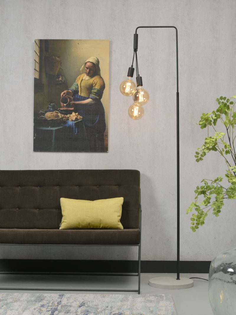 Retro metalen zwarte vloerlamp It's About RoMi Oslo - Afbeelding 2
