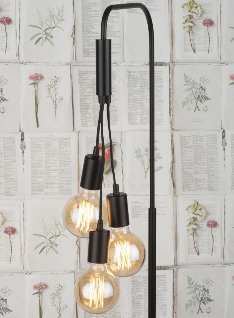 Retro metalen zwarte vloerlamp It's About RoMi Oslo - Afbeelding 4