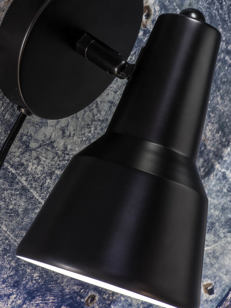 Retro metalen zwarte wandlamp It's About RoMi Valencia - Afbeelding 4