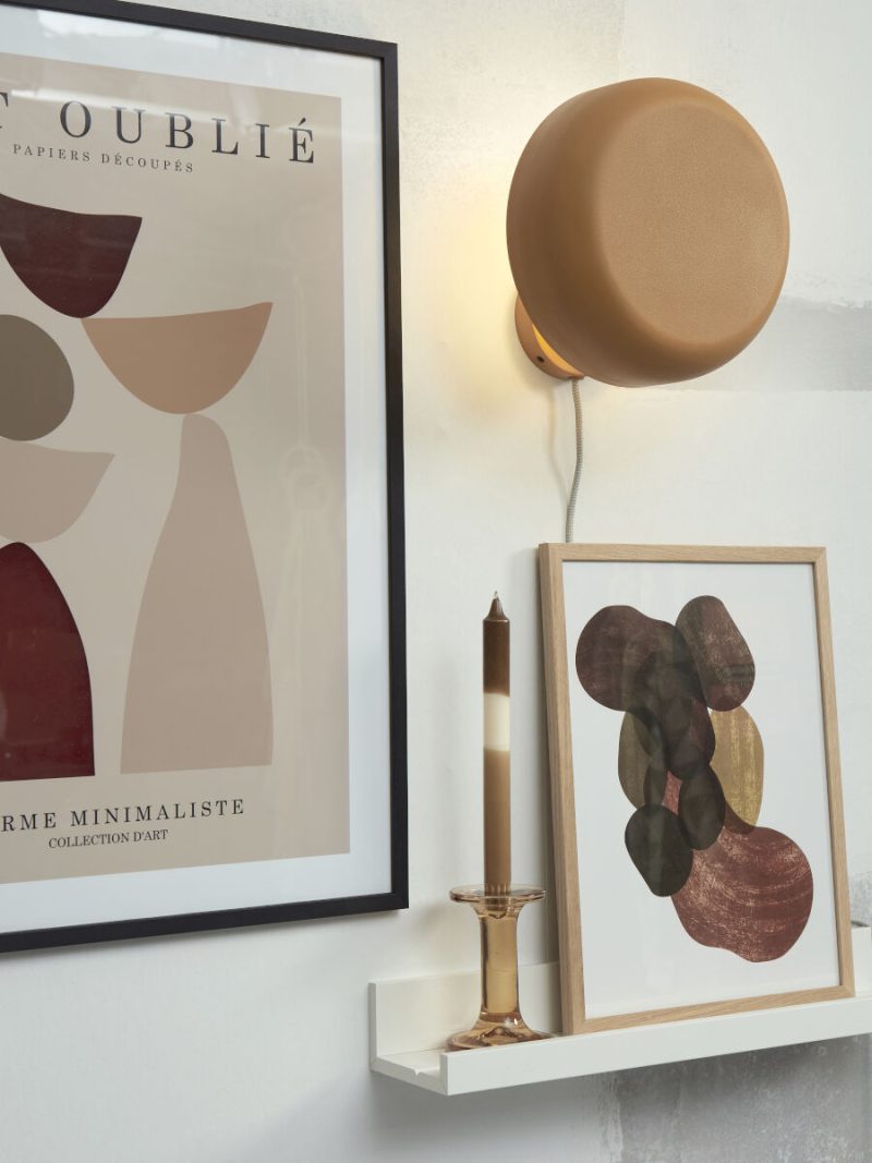 Retro oranje-metalen ronde wandlamp It's About RoMi Porto - Afbeelding 2