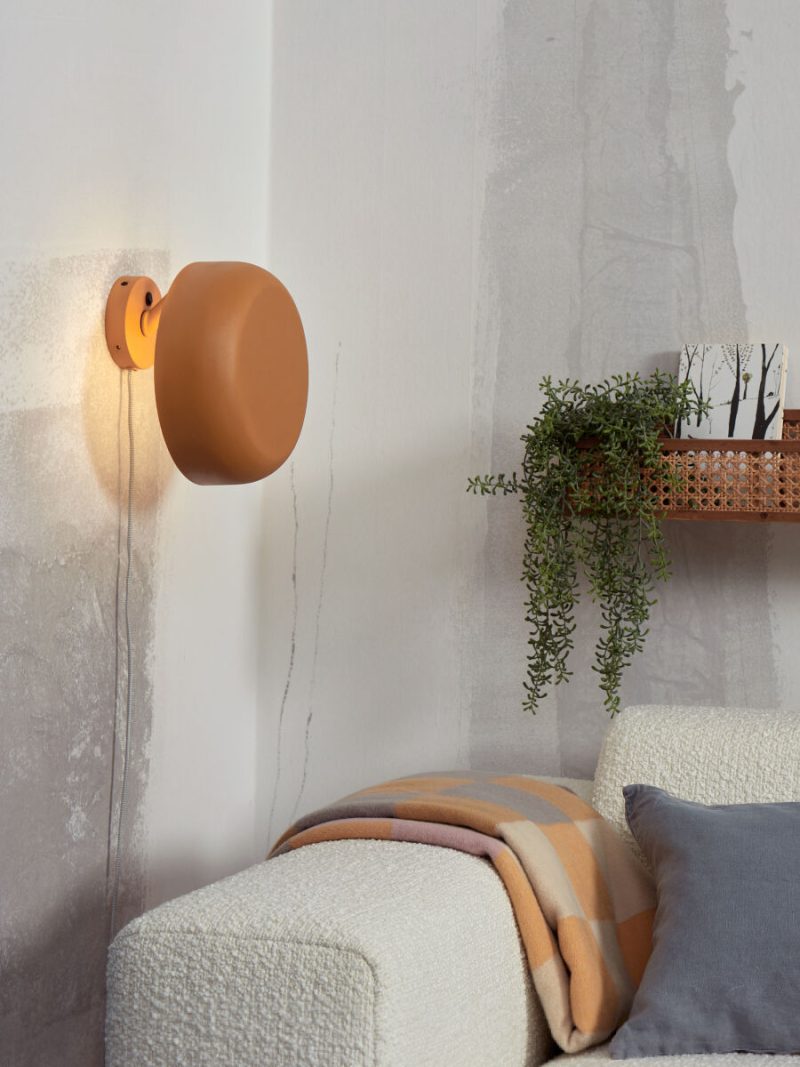 Retro oranje-metalen ronde wandlamp It's About RoMi Porto - Afbeelding 11