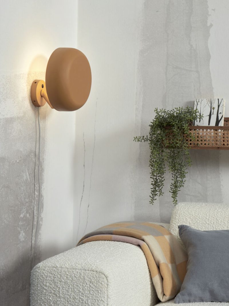 Retro oranje-metalen ronde wandlamp It's About RoMi Porto - Afbeelding 4