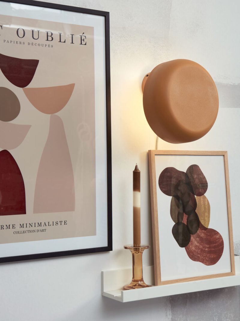 Retro oranje-metalen ronde wandlamp It's About RoMi Porto - Afbeelding 5
