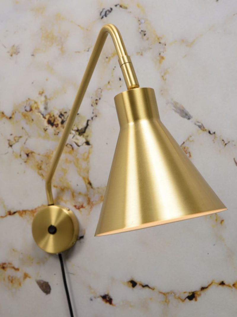 Retro wandlamp trechterkap goud It's About RoMi Lyon - Afbeelding 6