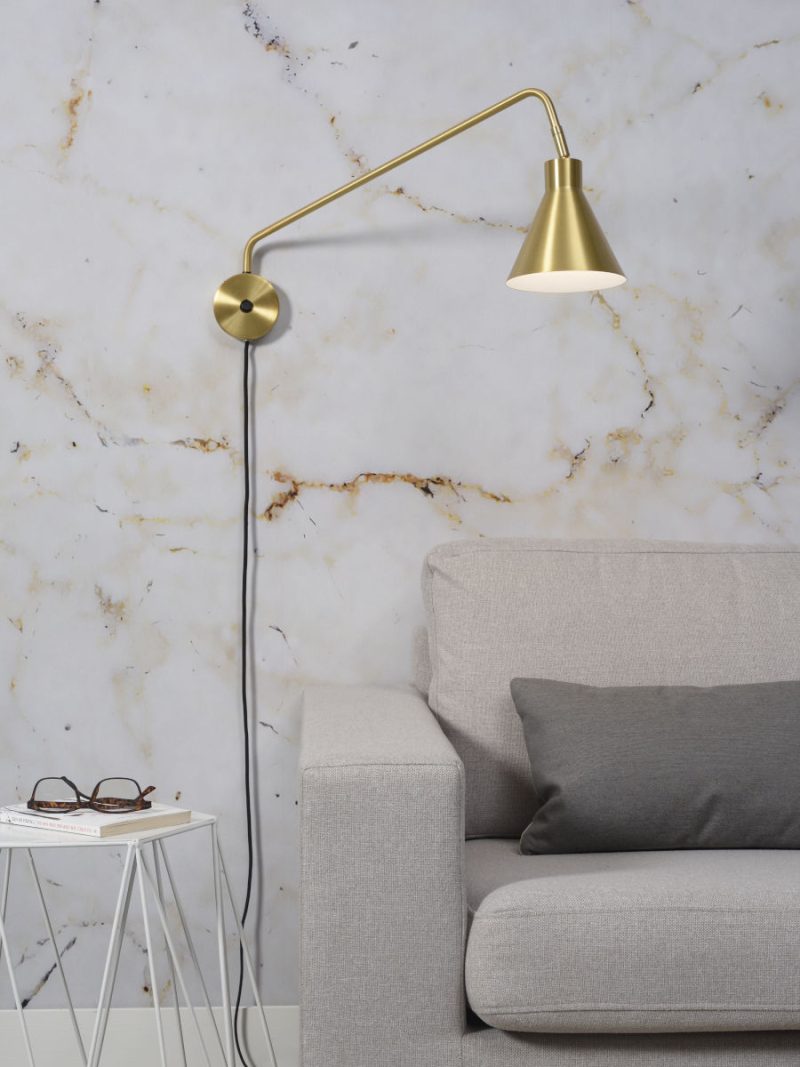 Retro wandlamp trechterkap goud It's About RoMi Lyon - Afbeelding 8