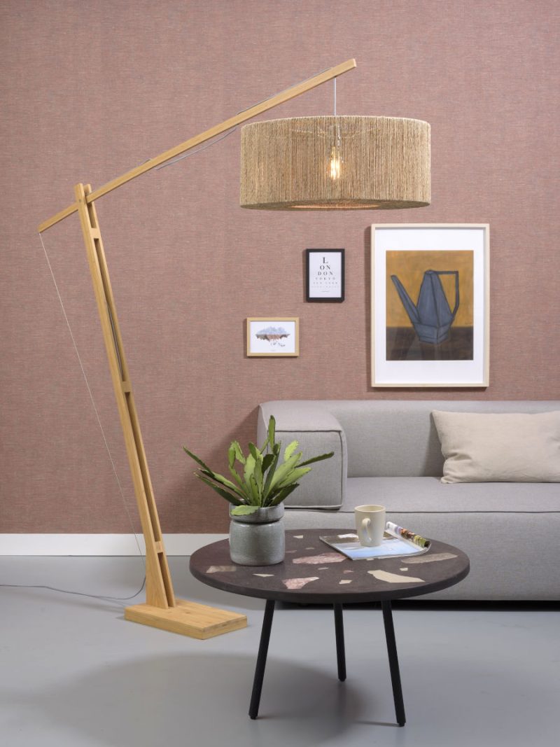 Riet naturel bamboe vloerlamp Boheems GOOD&MOJO Iguazu - Afbeelding 2