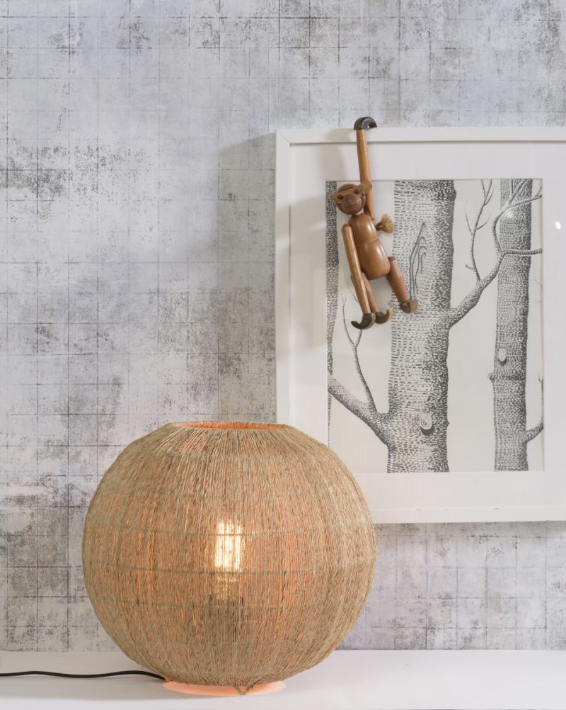 Rieten bohemian tafellamp zwart naturel GOOD&MOJO Iguazu - Afbeelding 9