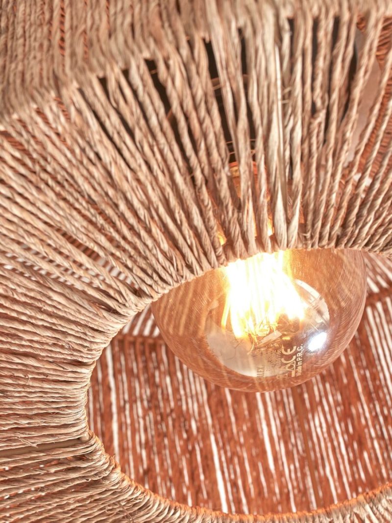 Rieten naturel boheemse plafonnière GOOD&MOJO Iguazu - Afbeelding 4