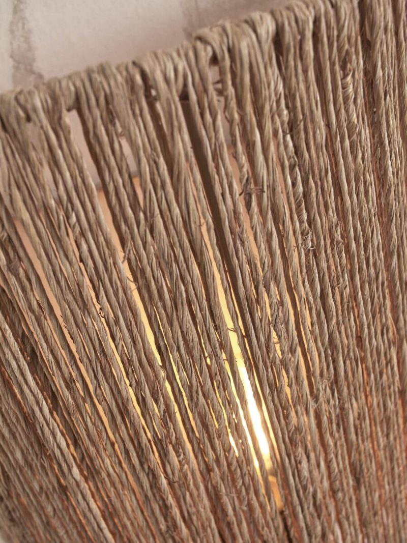 Rieten naturel bohemian wandlamp GOOD&MOJO Iguazu - Afbeelding 7