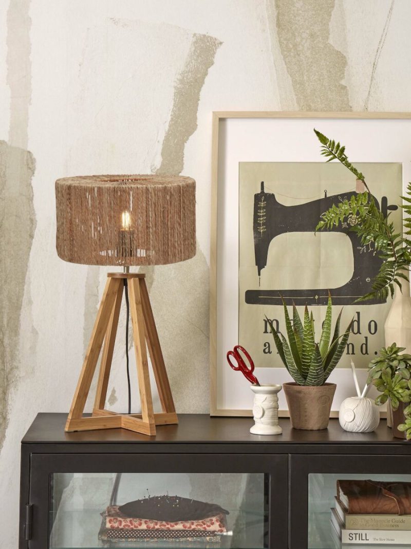 Rieten naturel bohemien tafellamp GOOD&MOJO Iguazu - Afbeelding 5