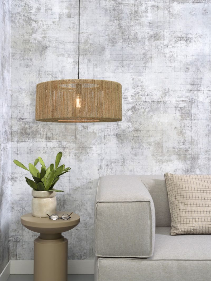 Rieten zwarte naturel bohemian hanglamp GOOD&MOJO Iguazu - Afbeelding 12