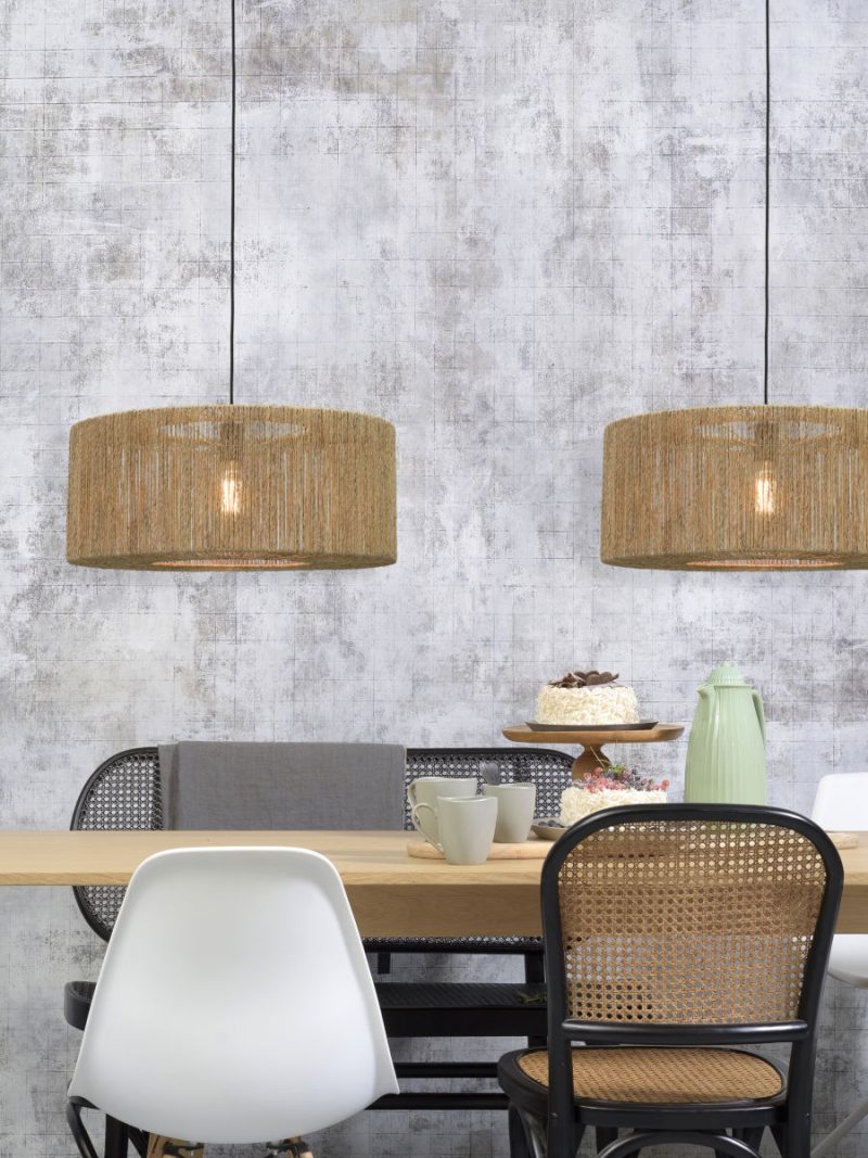 Rieten zwarte naturel bohemian hanglamp GOOD&MOJO Iguazu - Afbeelding 5