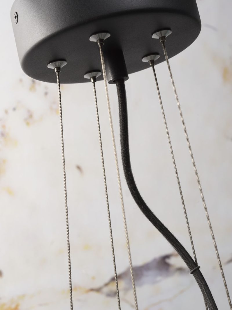 Ronde 5-lichts hanglamp zwart It's About RoMi Biarritz - Afbeelding 7