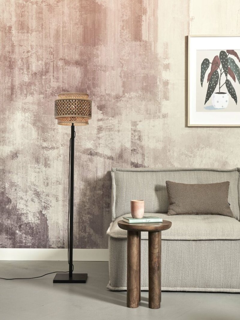 Ronde boheemse vloerlamp naturel zwart GOOD&MOJO Bhutan - Afbeelding 2