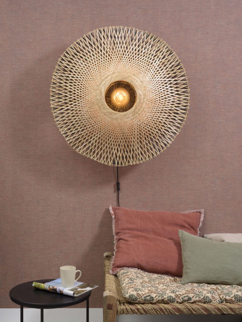 Ronde Boheemse wandlamp naturel zwart GOOD&MOJO Kalimantan - Afbeelding 5