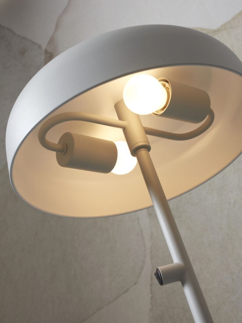 Ronde grijze retro vloerlamp It's About RoMi Porto - Afbeelding 3