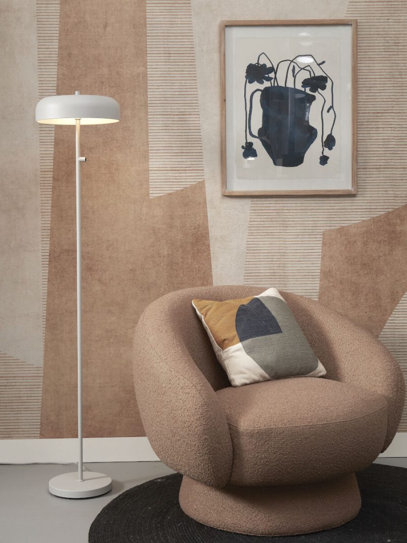 Ronde grijze retro vloerlamp It's About RoMi Porto - Afbeelding 5