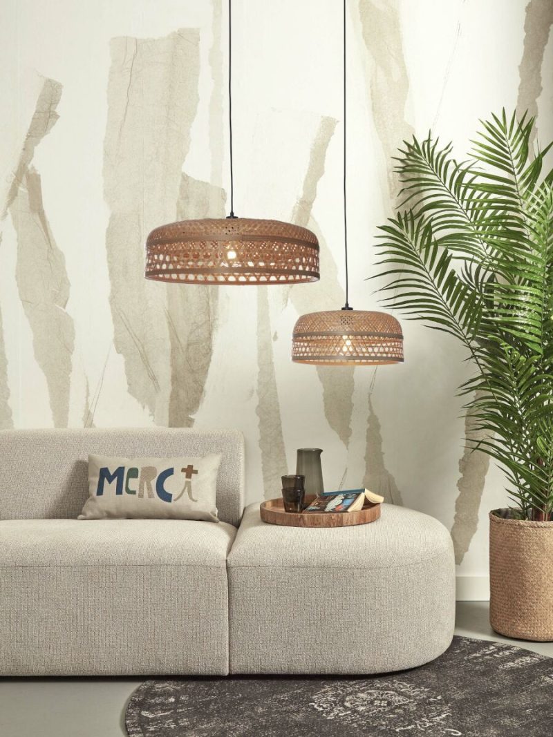 Ronde naturel bamboe bohemian hanglamp GOOD&MOJO Ubud - Afbeelding 5
