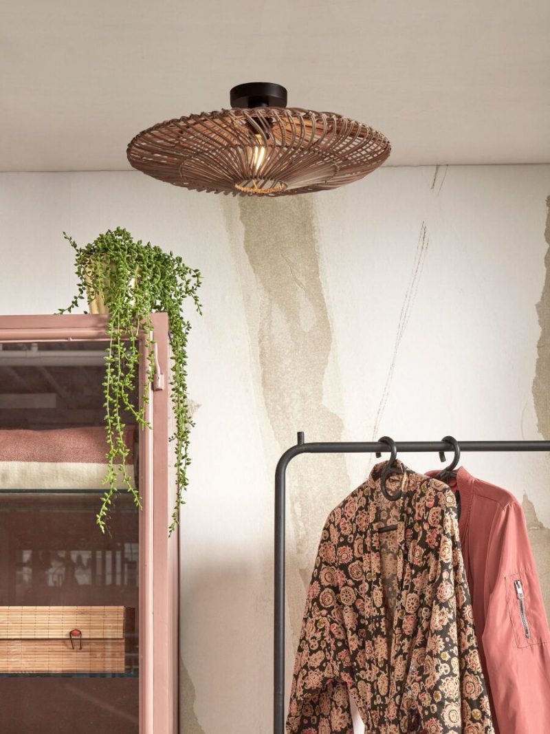Ronde plafonnière naturel rotan bohemian GOOD&MOJO Zanzibar - Afbeelding 5