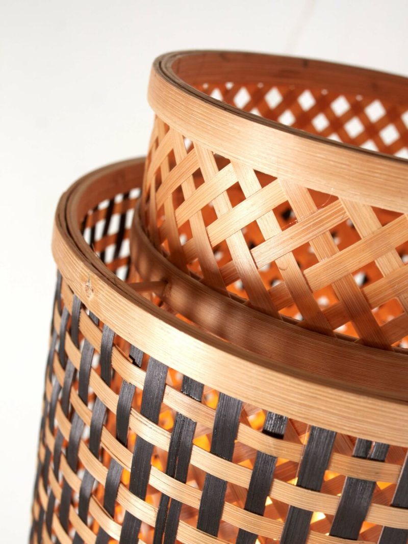 Ronde tafellamp naturel zwart bohemien GOOD&MOJO Bhutan - Afbeelding 3