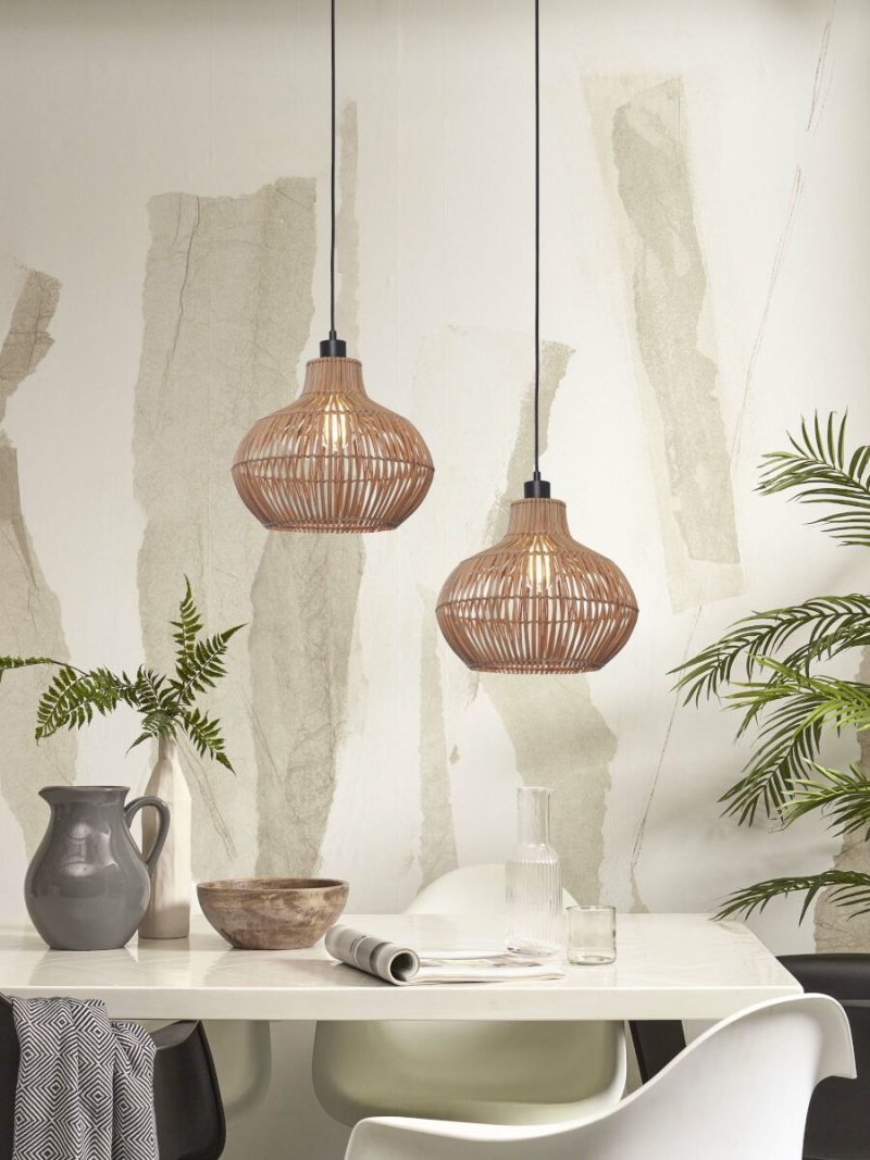 Rotan metaal hanglamp bohemian naturel GOOD&MOJO Kalahari - Afbeelding 5