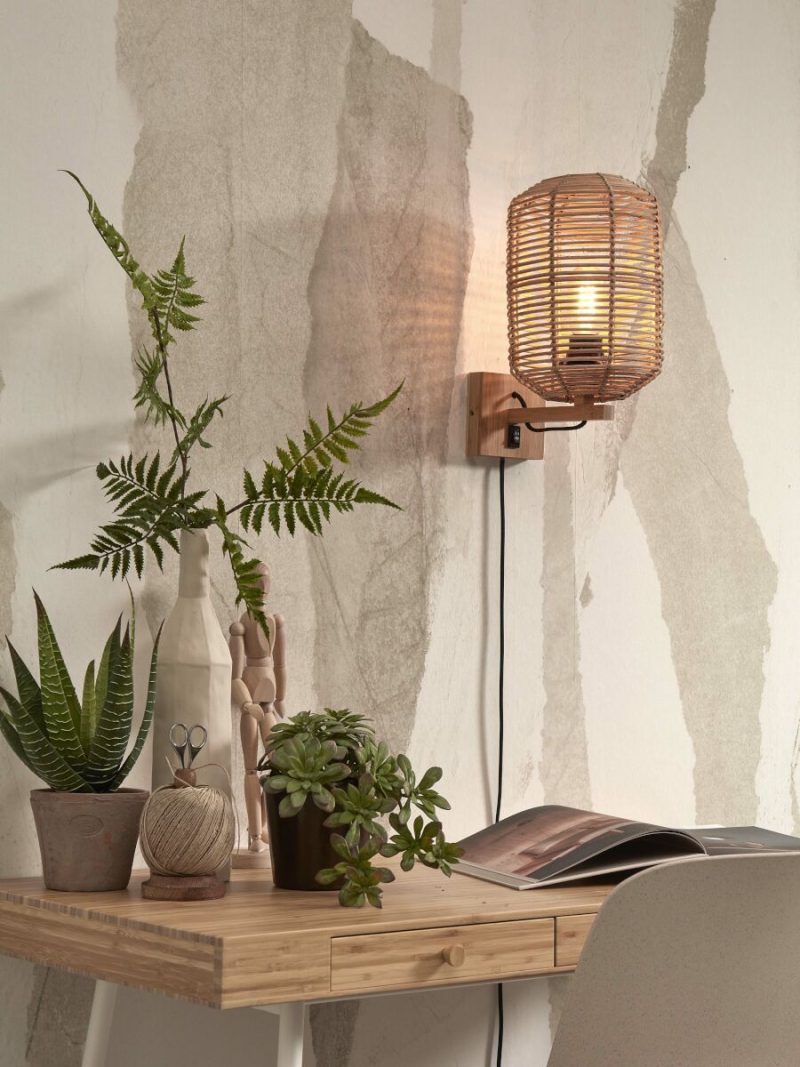 Rotan metaal wandlamp bohemian naturel GOOD&MOJO Tanami - Afbeelding 2