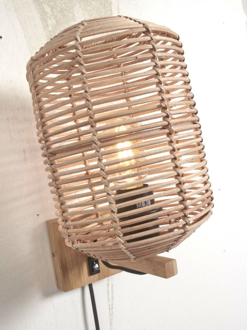 Rotan metaal wandlamp bohemian naturel GOOD&MOJO Tanami - Afbeelding 3