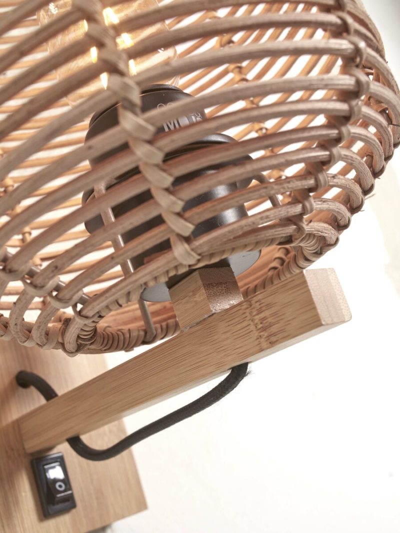 Rotan metaal wandlamp bohemian naturel GOOD&MOJO Tanami - Afbeelding 4