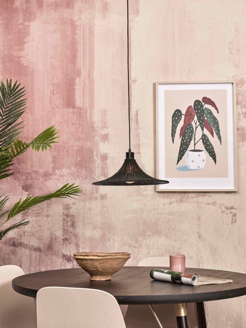 Rotan metalen hanglamp zwart bohemian GOOD&MOJO Borabora - Afbeelding 2