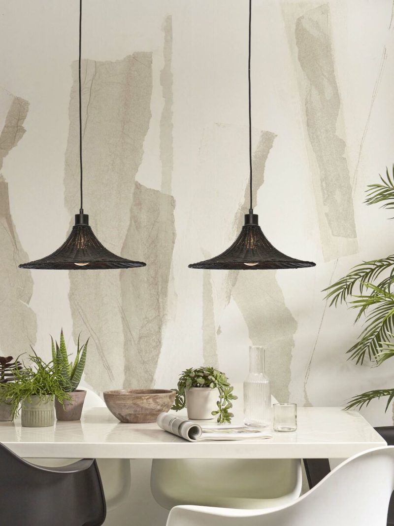 Rotan metalen hanglamp zwart bohemian GOOD&MOJO Borabora - Afbeelding 9