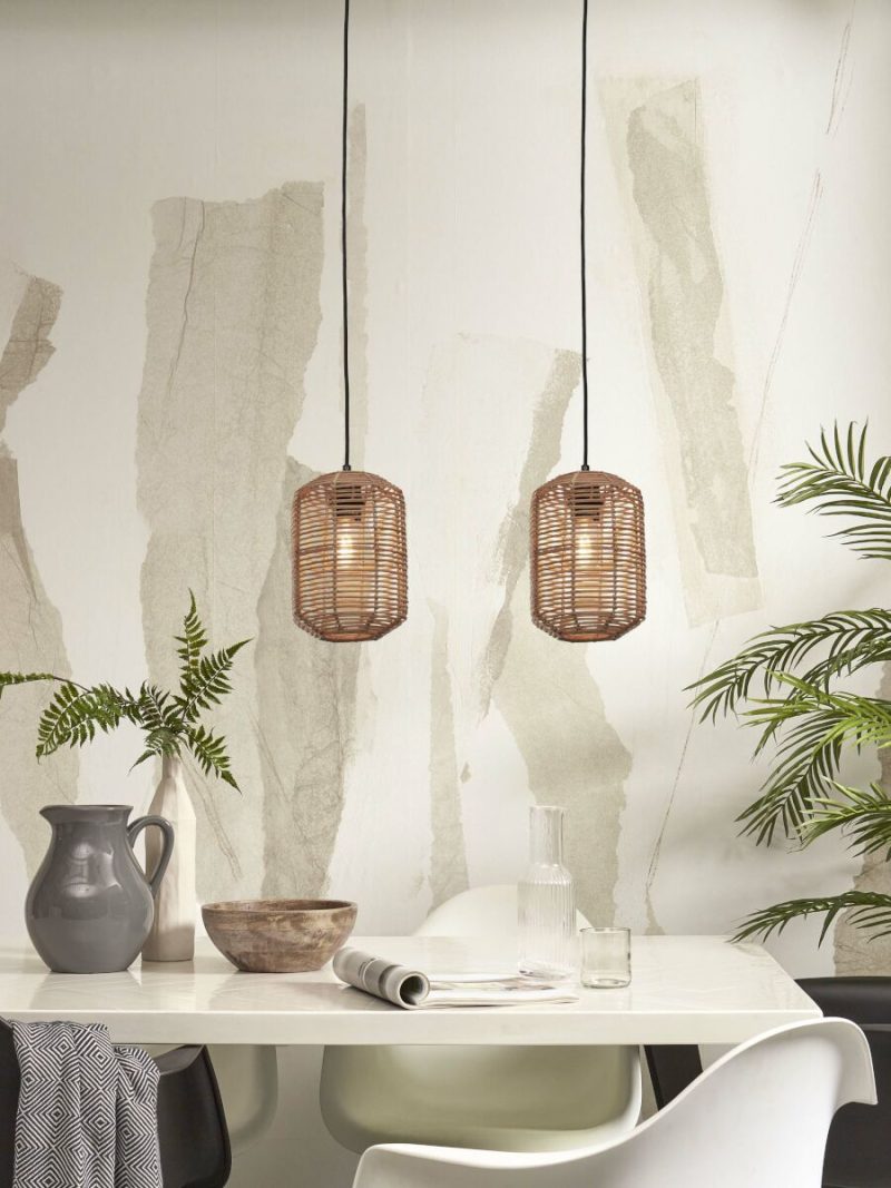 Rotan naturel boheemse metalen hanglamp GOOD&MOJO Tanami - Afbeelding 5