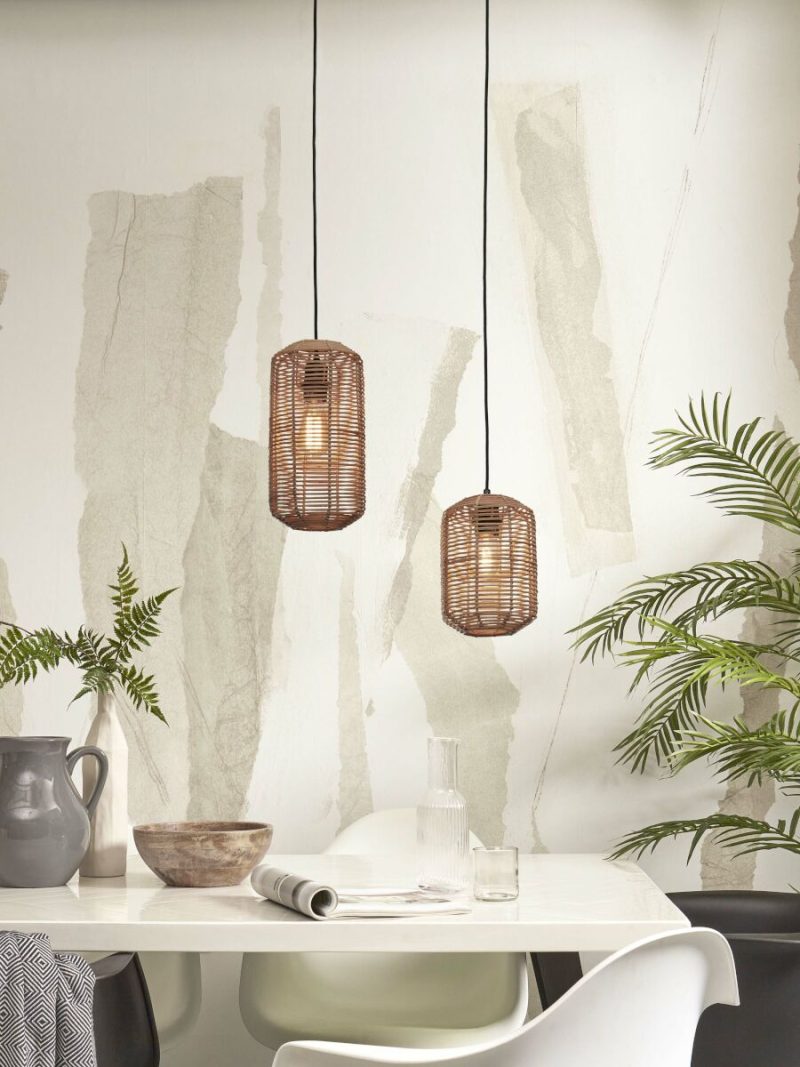 Rotan naturel boheemse metalen hanglamp GOOD&MOJO Tanami - Afbeelding 9