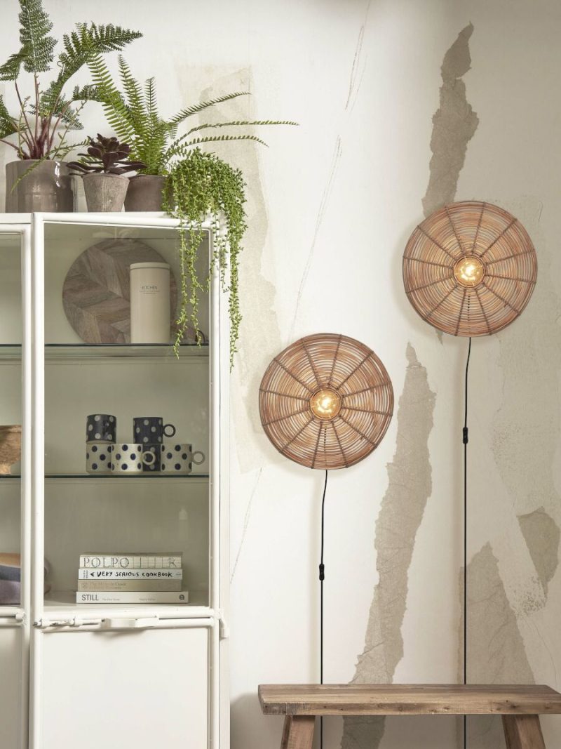 Rotan naturel bohemien wandlamp metaal GOOD&MOJO Tanami - Afbeelding 9