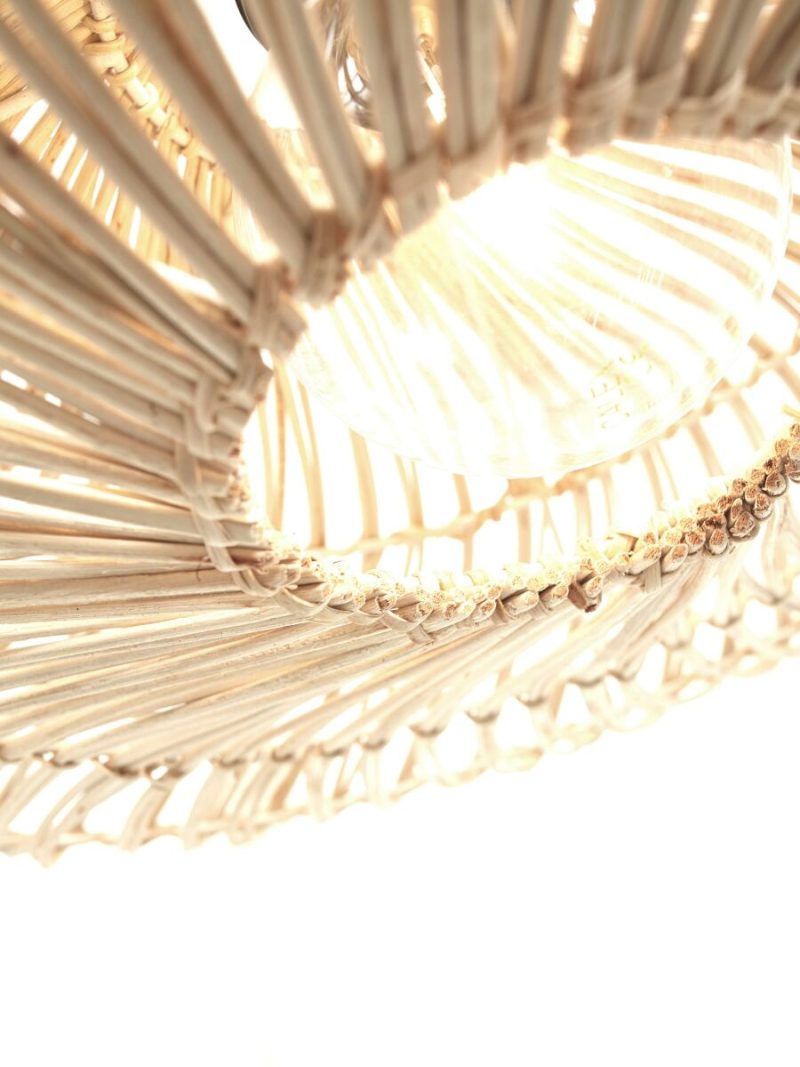 Rotan witte bohemian hanglamp GOOD&MOJO Zanzibar - Afbeelding 3