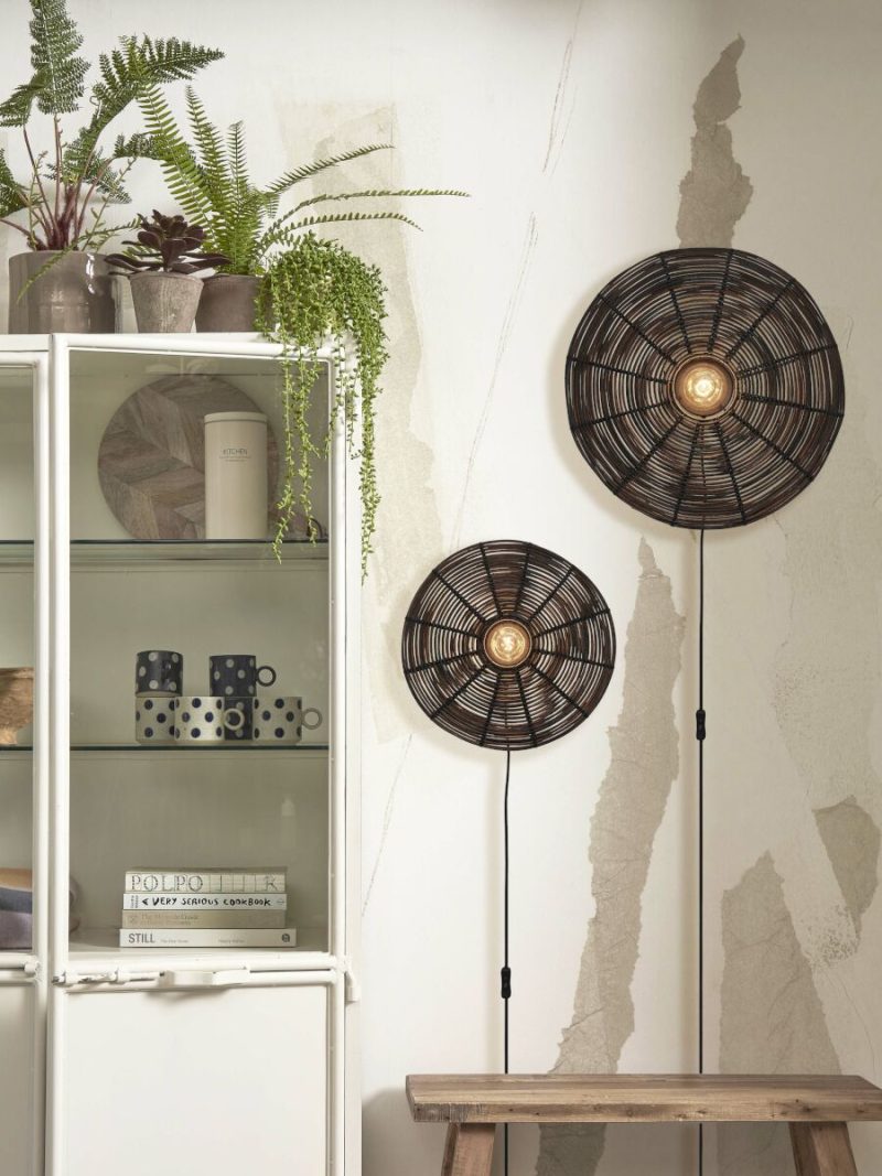 Rotan zwart boheemse wandlamp rond GOOD&MOJO Tanami - Afbeelding 10