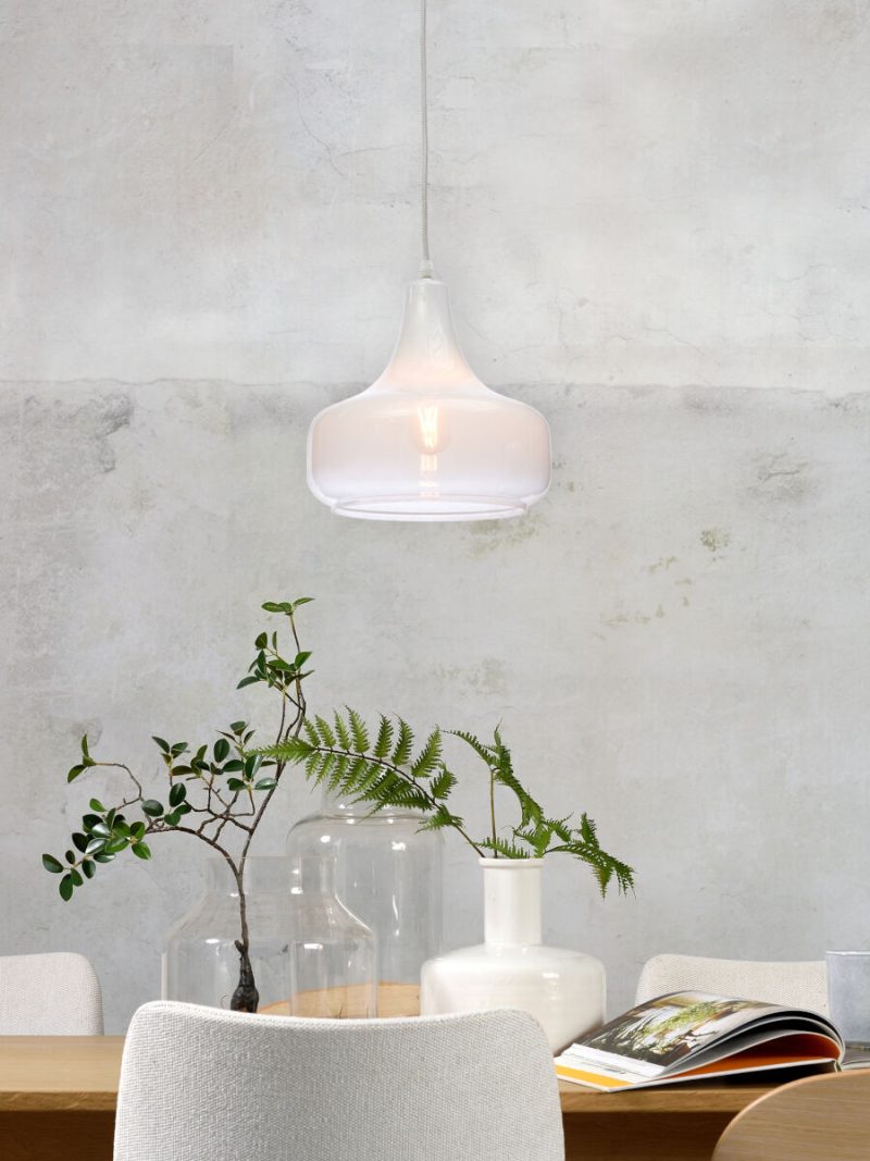 Scandinavische hanglamp wit-glas metaal It's About RoMi Reykjavik - Afbeelding 2