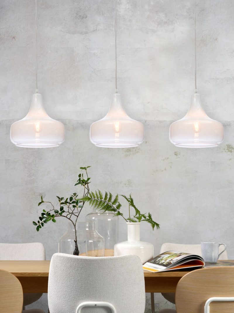 Scandinavische hanglamp wit-glas metaal It's About RoMi Reykjavik - Afbeelding 8