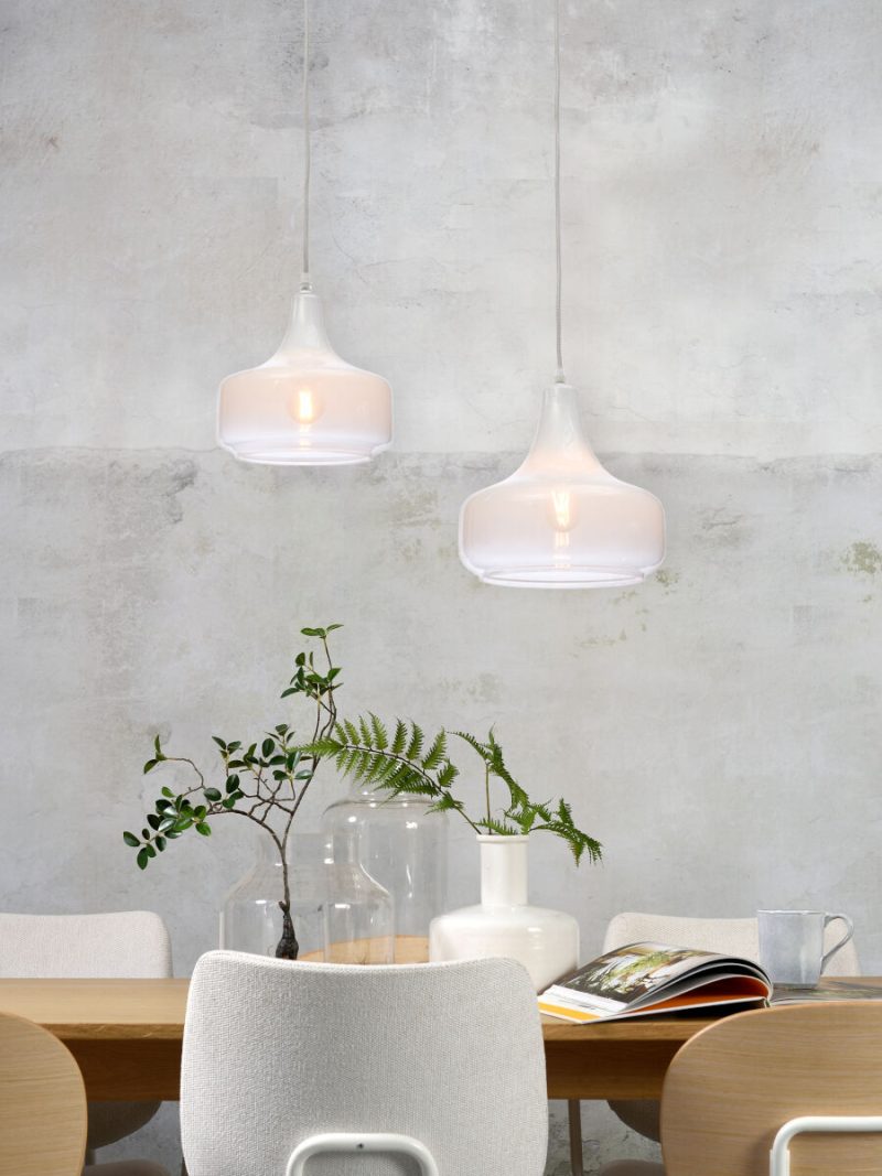 Scandinavische hanglamp wit-glas metaal It's About RoMi Reykjavik - Afbeelding 9