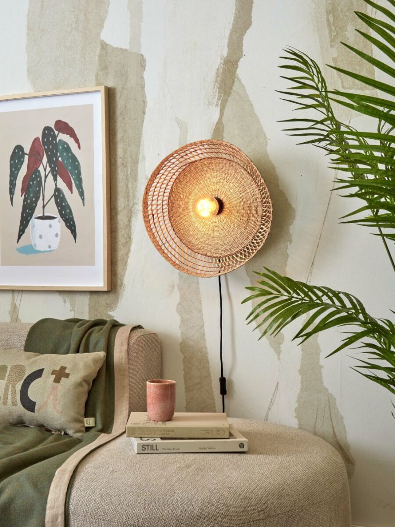 Seagrass naturel bohemian wandlamp metaal GOOD&MOJO Pantanal - Afbeelding 2