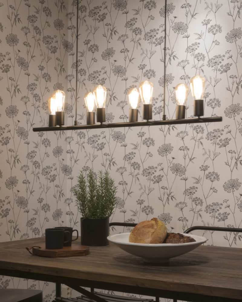 Stangvormige 8-lichts hanglamp zwart It's About RoMi Miami - Afbeelding 4