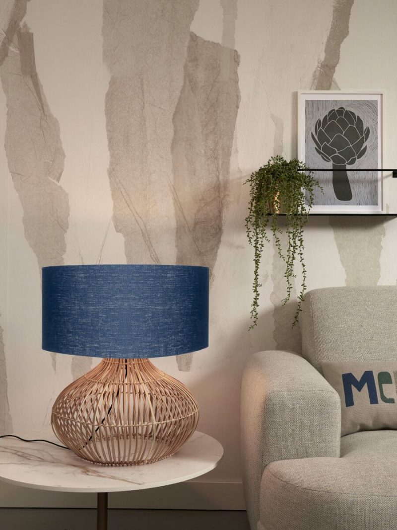 Tafellamp blauw rotan/linnen L GOOD&MOJO Kalahari - Afbeelding 5