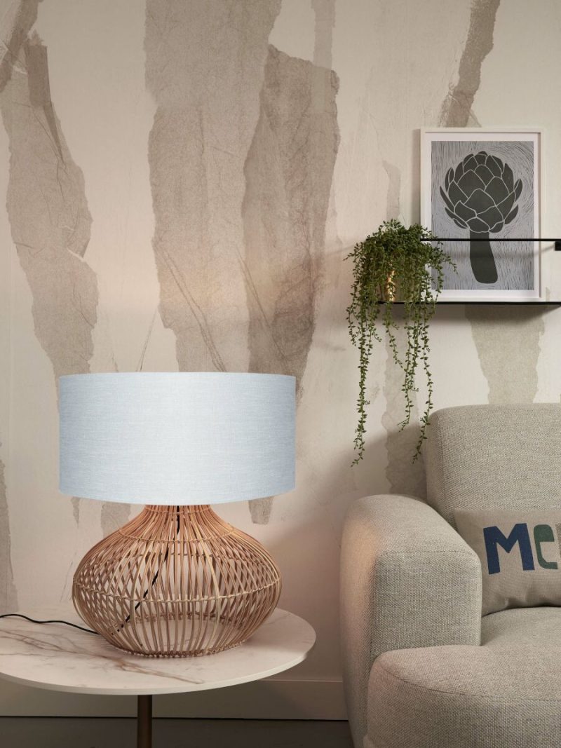 Tafellamp grijs rotan/linnen L GOOD&MOJO Kalahari - Afbeelding 5