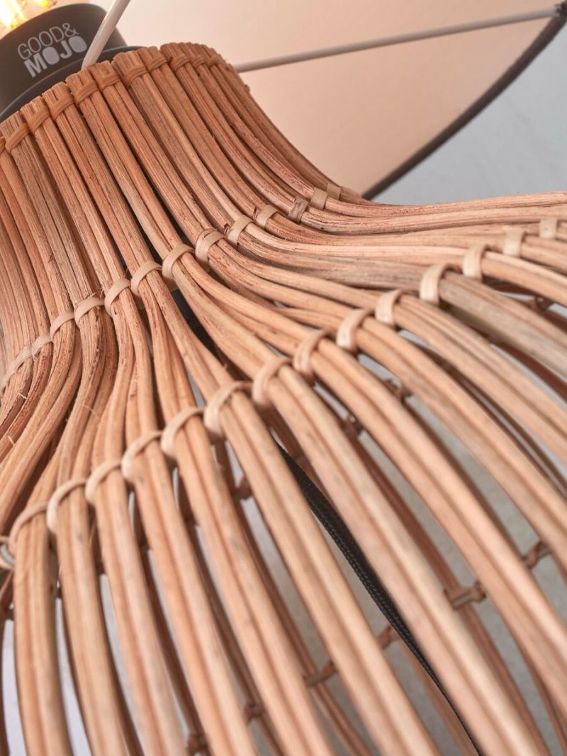 Tafellamp groen bohemian rotan linnen GOOD&MOJO Kalahari - Afbeelding 4