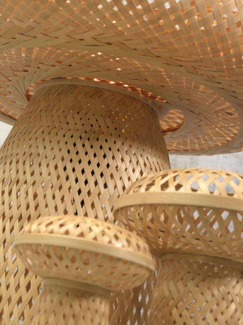 Tafellamp naturel zwart bohemian bamboe GOOD&MOJO Palawan - Afbeelding 3