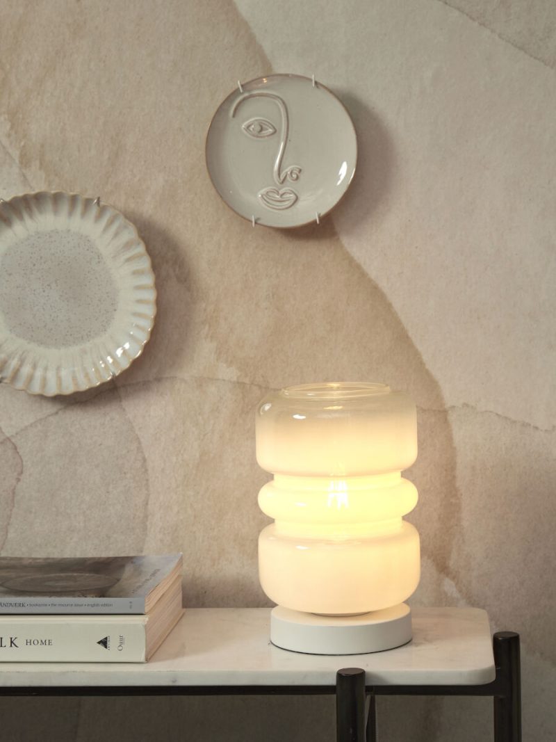 Tafellamp wit klassiek glas metaal It's About RoMi Verona - Afbeelding 2