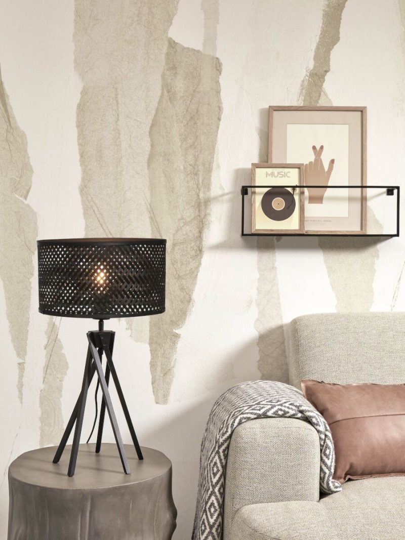 Tafellamp zwart bamboe bohemien GOOD&MOJO Java - Afbeelding 5