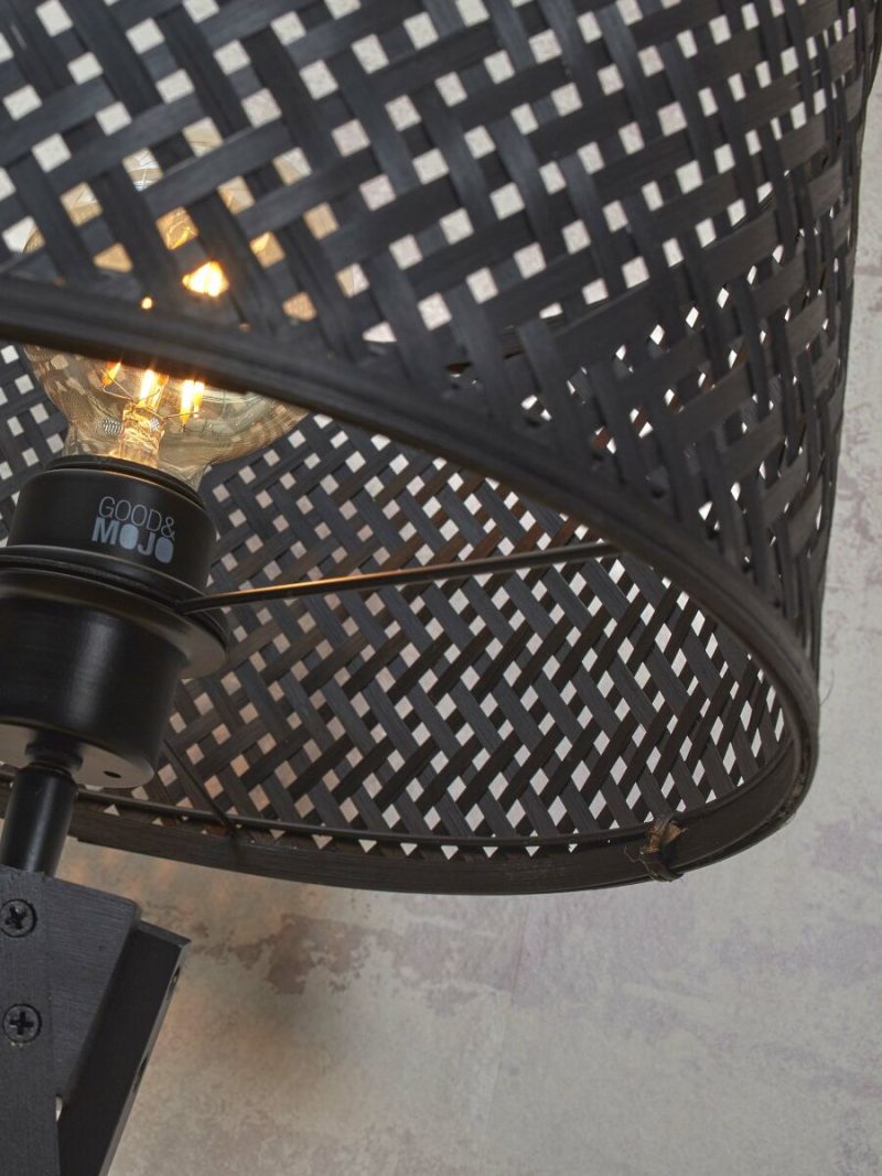 Tafellamp zwart bamboe bohemien GOOD&MOJO Java - Afbeelding 6