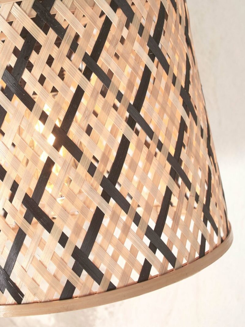 Tafellamp zwart naturel bohemian bamboe GOOD&MOJO Java - Afbeelding 4